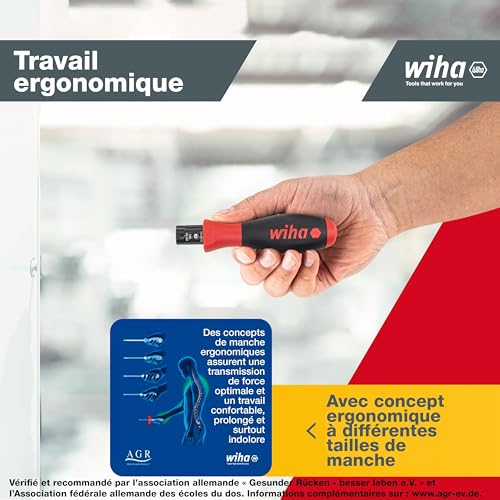 Tournevis dynamométrique Wiha 2852S10 avec échelle variable et embouts interchangeables - 6