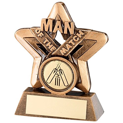 Personalised Engraved Cross Cricket Man Of The Match Trophy 3.75 Free Engraving by Discounted Trophies