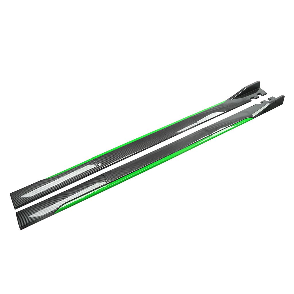 SSZIXIAN Side Skirts for Subaru Legacy Sedan 2013-2024 Car Side Skirts Rocker Panels Car Accessories Carbon Fiber + Green