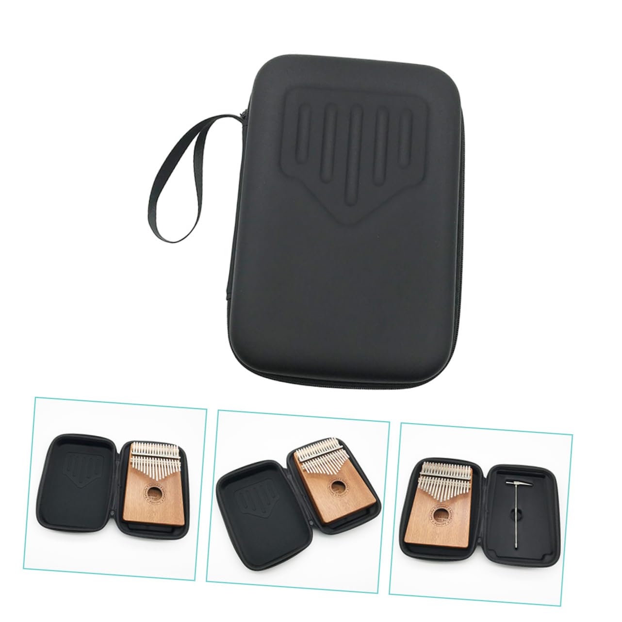 Generic 2 Stück Gigbag Finger Klaviertasche Kalimba Zubehör Kalimba Halter Kalimba Schutz Daumen Klavierhülle Tragbare Kalimba Hülle Daumen Klaviertasche Eva Kalimba Hülle Kalimba Tasche