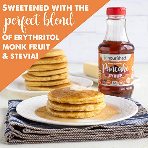 Keto Pancake Maple Syrup by So Nourished - 16 FL OZ - 1g Net Carb, Sugar Free Syrup, Made in USA, Low Calorie, Low Carb, Gluten-Free, Vegan - Thumbnail 3