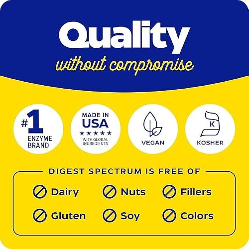 Enzymedica Digest Spectrum, Advanced Digestive Enzymes for Women and Men, Supports Digestion and Multiple Food Intolerances, Fast-Acting Formula for Gas and Bloating Relief