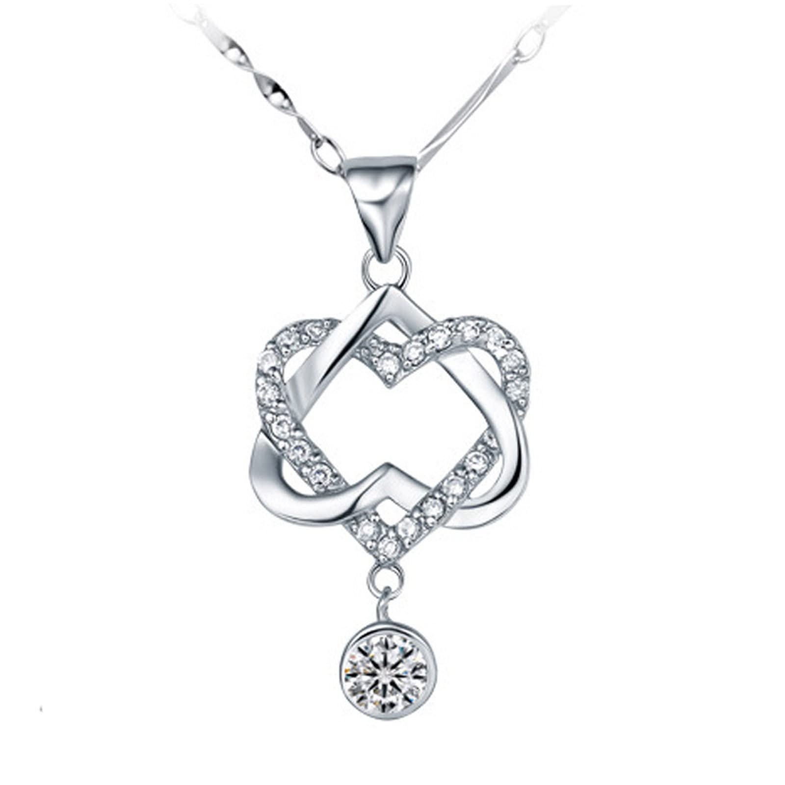 TABOJS Collana con Ciondolo da Donna 1 Pezzo Catena da Donna in Lega di Resina con Strass Moda e Set