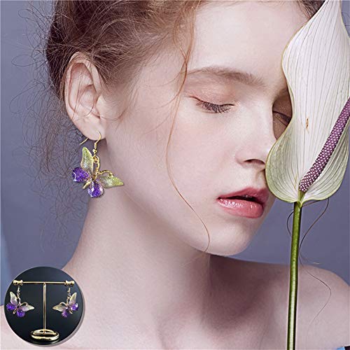 8 Pairs Of Butterfly Earrings, light weight Acrylic Colored Earrings Women Fashion Jewelry Gift,Earrings Sets (8 Pairs earring set)3