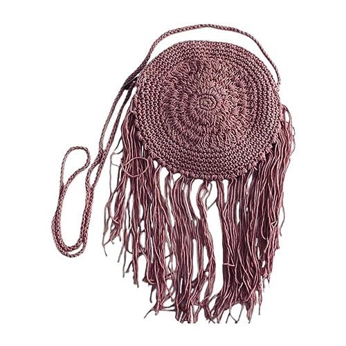Image of Chic Handmade Round Crossbody Crochet Purse: Elevate Your Style with This Exquisite Artisan-Crafted Fashion Accessory