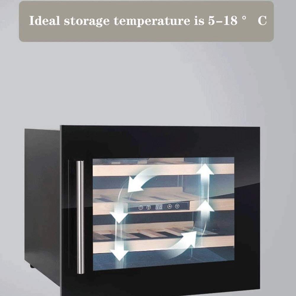 A1dfdfgoqsfg 24 Bottle Wine Cooler Wine Refrigerator Wine Cooler Digital Refrigerator With Constant Temperature Freestanding Smoke Glass Door on Fridge.com - View 5