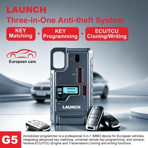 X-431 G5 PROG5 Programador IMMO 3 en 1 para vehículos europeos, compatible con coincidencia de teclas/programación ECU/TCU Clonación y actualización de escritura de XPROG3