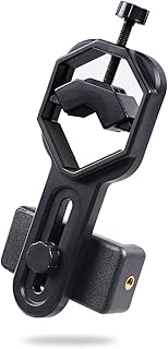 VANKEY Cellphone Telescope Adapter Mount, Universal Phone Scope Mount, Work with for Spotting Scope, Telescope, Microscope, Monocular, Binocular, for iPhone, Samsung, HTC, LG and More