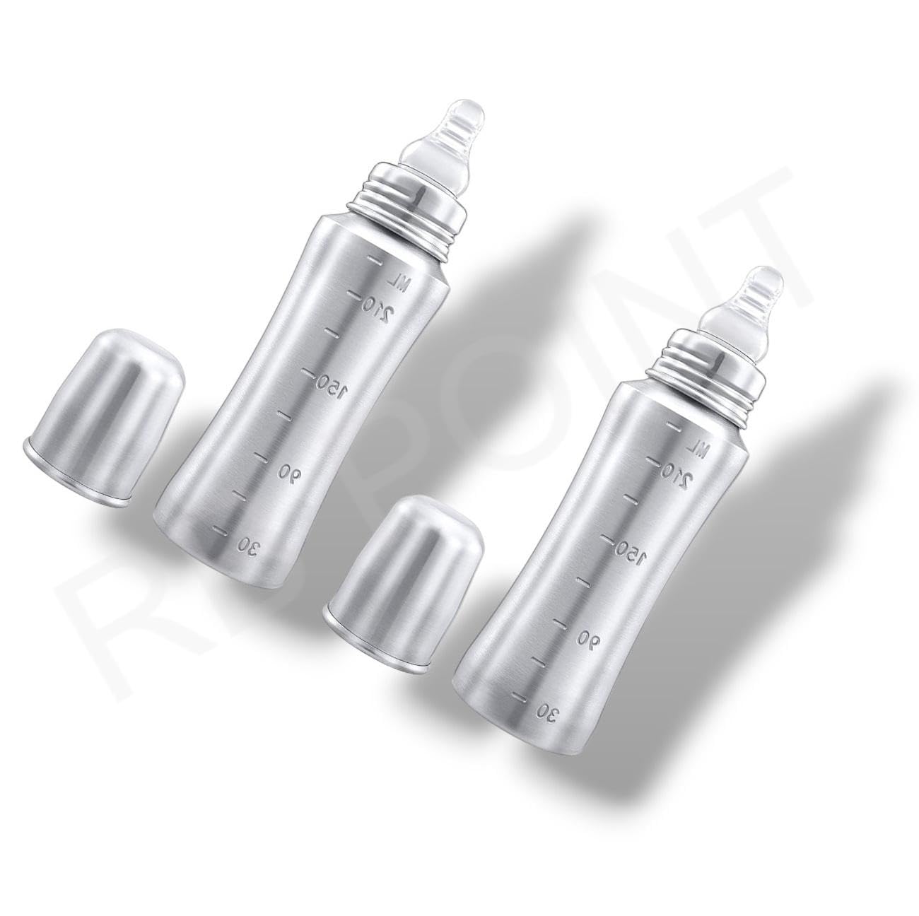 RB POINT The Eco-Friendly Choice Stainless Steel Baby Bottles Explained Milk Feeding Bottle With Stainless-Steel & Bpa-Free Sipper Nipple, 240 Ml