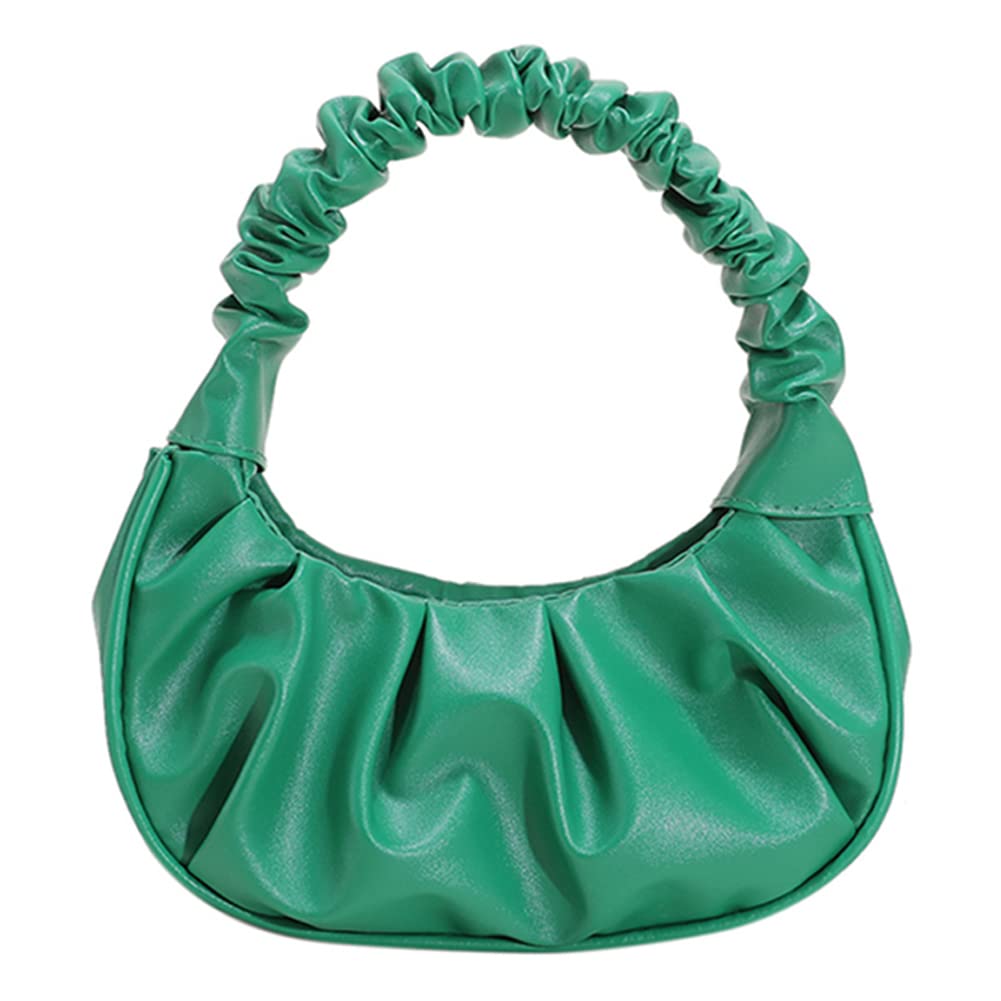 ZEWLTCloud Pleated Shoulder Bag Korean Fashion Female PU Leather Underarm Bag Totes