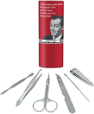 I Like Holding the Door for People Who are Far Away so They Have to Run a Little Funny Humor Stainless Steel Manicure Pedicure Grooming Beauty Care Travel Kit