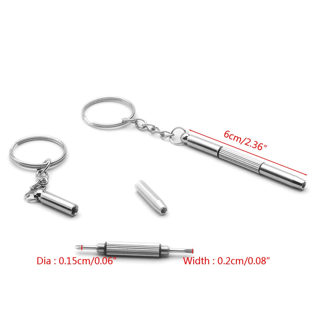 Set di cacciaviti 3in1 Cacciavite for Occhiali da Vista, Kit di Riparazione for Orologi da Sole, Cacciavite, Portachiavi
