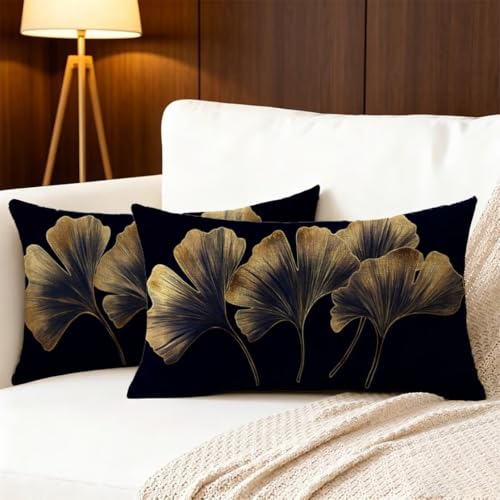 Housse de coussin extérieur imperméable 40x80 avec fermeture invisible et imprimé double face noir - 6