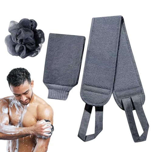 Samuliy Juego de toallas de baño para cuerpo, toalla de baño para ducha, toalla de baño, flor de baño, guantes de baño de doble cara, accesorios de ducha para cuerpo, cara, ducha