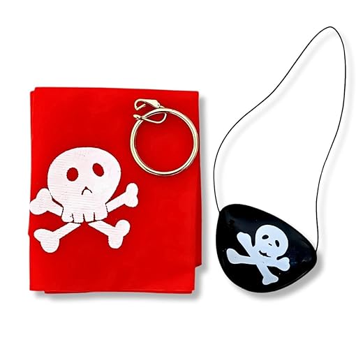 Kit 01 Fantasia Pirata Acessório Festa Carnaval Aniversário Halloween