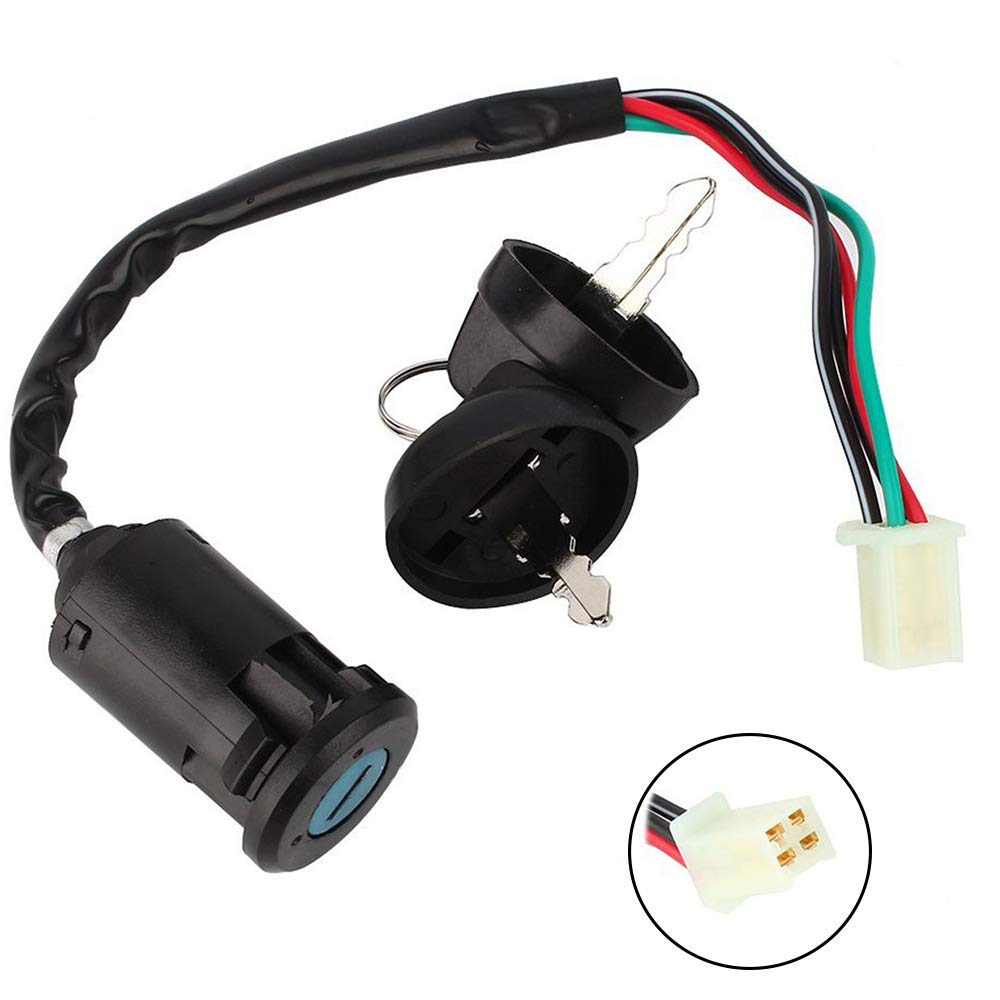 Amhousejoy 4 Wires Ignition Key Set for 50cc 70cc 90cc 110cc 125cc Kids ATV Dirt Bike Pocket Bike Chopper