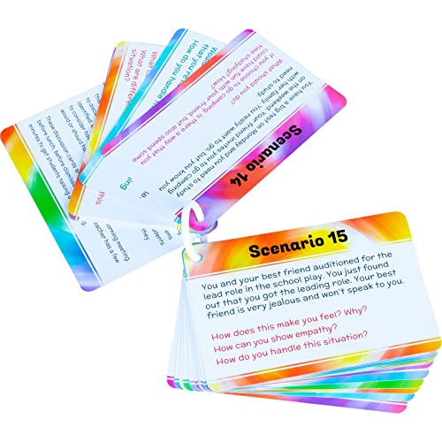 Really Good Stuff Social Skills Discussion Cards – Set of 20 Conversation Cards for Kids – Social Emotional Learning Activities for Understanding Social Rules and Developing Essential Social Skills