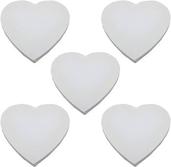 Amazon | 楽Meister ミニキャンバス 張りキャンバス ハート型 5枚