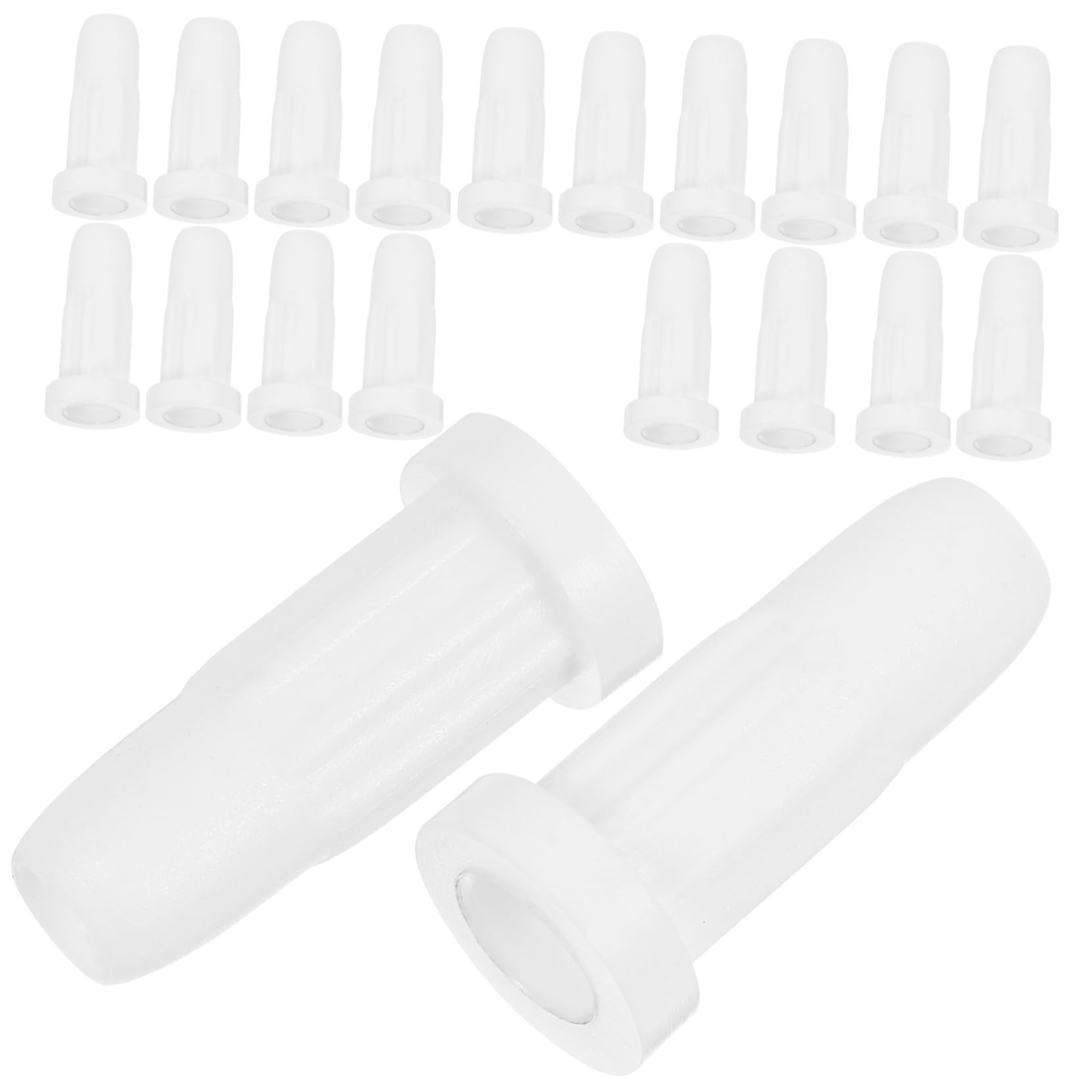 20pièces Housses pour roulettes De Berceau Blanches Protections De Anti-Bruit avec Manchons Plastique Accessoires Durables pour Pierres à roulettes De Meubles Et Supports De Rangem