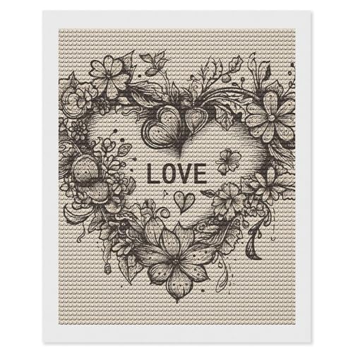 Peinture diamant 40x50 cm FodPand avec perles rondes et outils