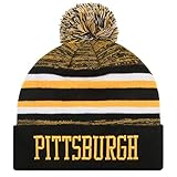 Pittsburgh Beanie Hat Football Knit Hats Winter Cuffed Stylish Beanie Cap Sport Fans Fashion Toque Cap Black