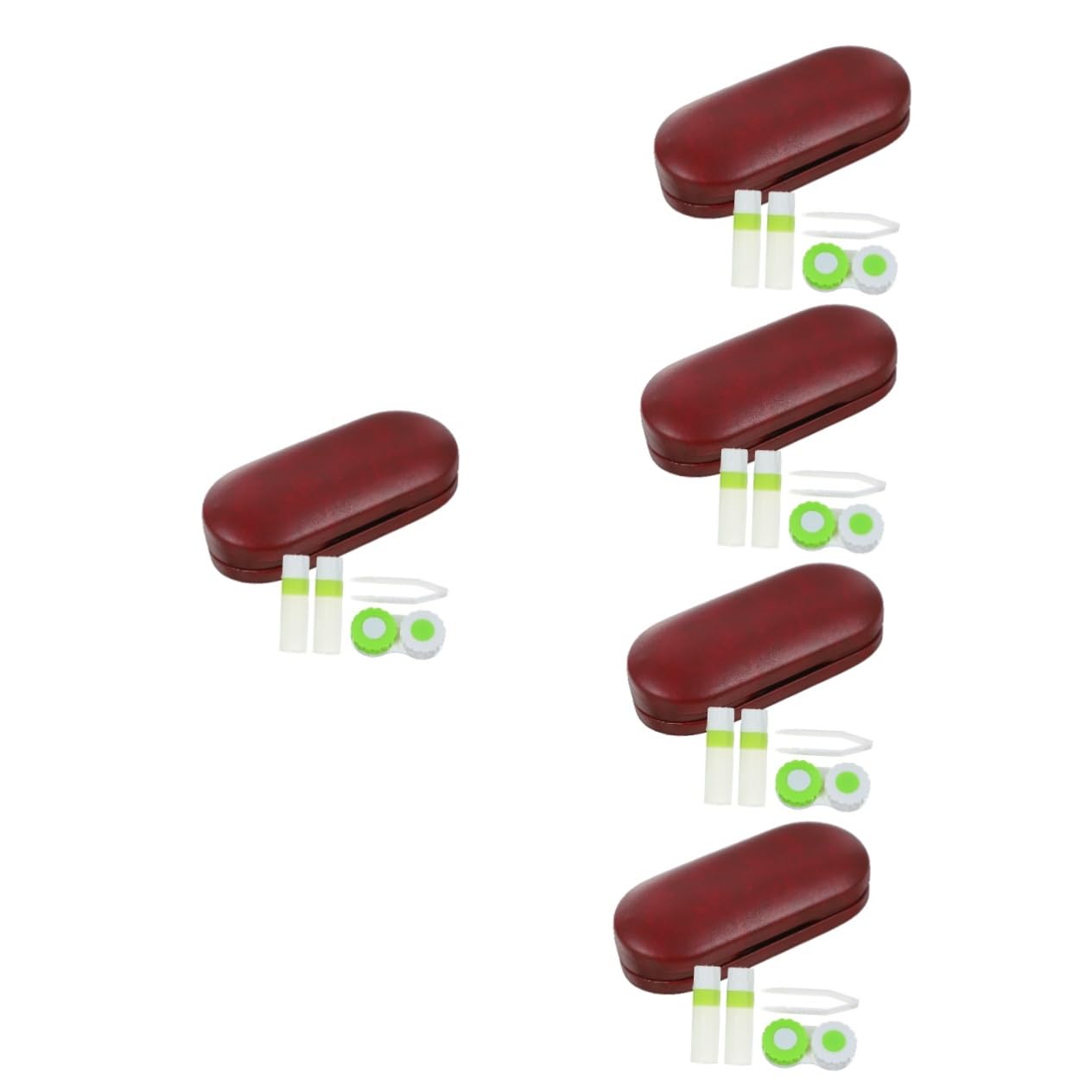 VALICLUD Brillenetui Brillenbehälter Brillentrage-Organizer Fall Gläser Aufbewahrungsbox für Brillen Bequemer Gehäuse mit Brillen Etui für Brillen Brillenhalter Pu rot