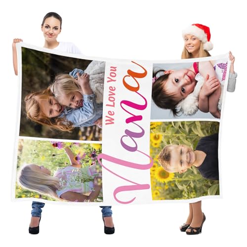 Image of inkArts Custom Blanket with Photo, Personalized Blanket, Customized Photo Blankets, Customizable Picture Blankets, Personalized Photo Gifts for Kid Baby Girl Boy Pet