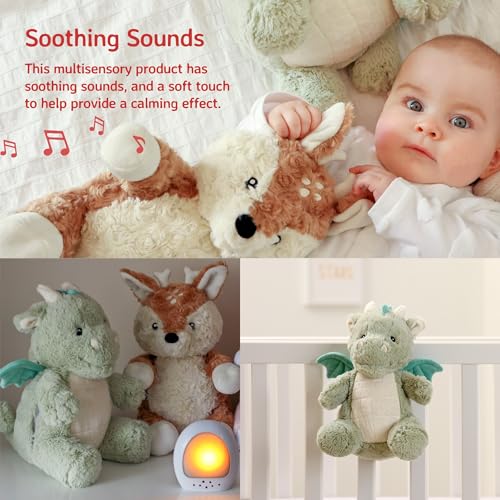 Image of Cloud b Drake the Dragon: Portable Baby Sound Machine & White Noise Soother. 8 Calming Lullabies & Nature Sounds. Travel-Ready Infant Sleep Aid & Nursery Registry Essential