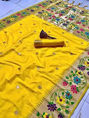 Panzora yellow kanchipuram silk saree – image 2