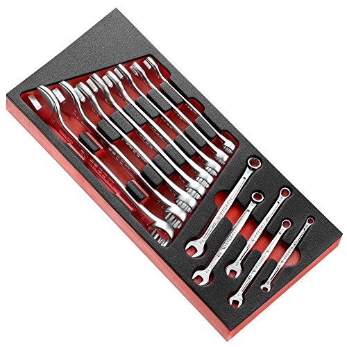 FACOM Gabel-Ringschlüssel Set MOD.440-4 – 13 Schlüssel In Zollmaßen, Modulares Werkzeug-Set