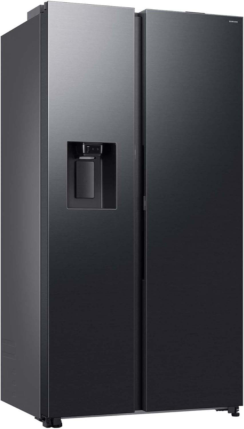 Samsung RS80F66KBFEF Réfrigérateur-Congélateur Américain Side-by-Side, Réfrigérateur AI avec Compartiment Congélateur, 178 cm, 634 l, Acier Noir