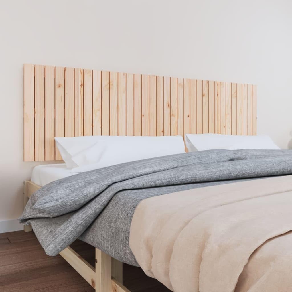 824828 Testiera da Parete 204x3x60 cm in Legno Massello di Pino Testata in Legno,Testata Letto Matrimoniale Muebles Dormitorio Spalliera Letto Testiere per Letto Matrimoniale