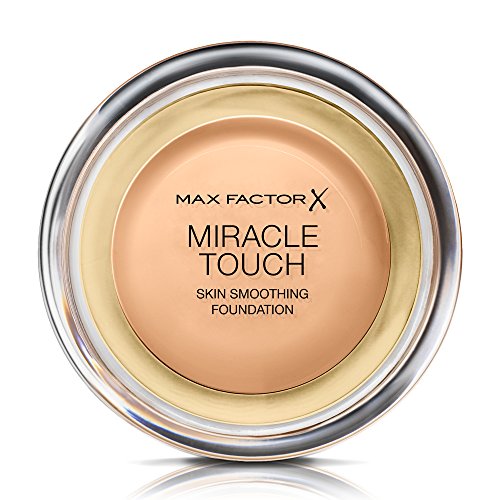 Max Factor Miracle Touch Foundation Golden 75 – Grundierung, die von fest zu flüssig wechselt – Für einen absolut ebenmäßigen Teint – 1 x 12 ml