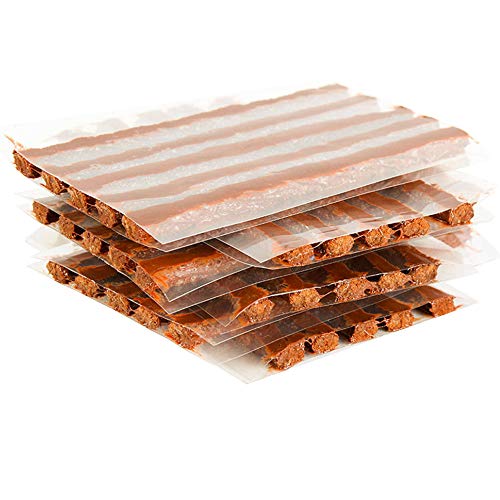 Image of ESUPPORT 100Pcs Tire Repair Plugs Tyre Repair Rubber Sealing Strip Emergency Tubeless Tire Puncture Repair Strings Seal Tool Car Motorbike Brown 100mm x 6mm