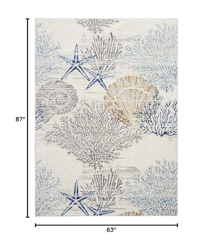 Nourison Home Pompeii Ivory Grey Blue tapete 160x213 cm miniatura 2
