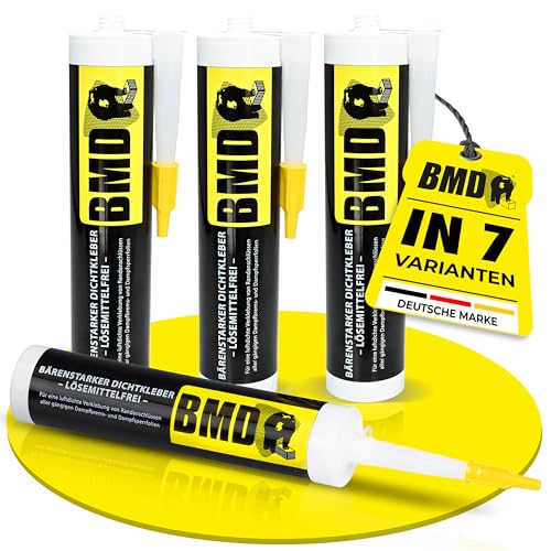BMD Dichtkleber Mur | 4 Kartuschen | 310ml | Folienkleber für Dampfsperren und Dampfbremsen | lösemittelfreier Dichtkleber nach DIN 4108 & ENEV | Profi Qualität Made in Germany