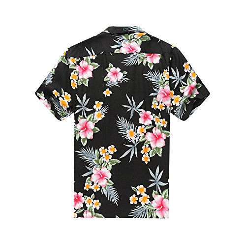 Couple Matching Hawaiian Luau Outfit Aloha Shirt and Tank Top in Hibiscus in 3 Colors3