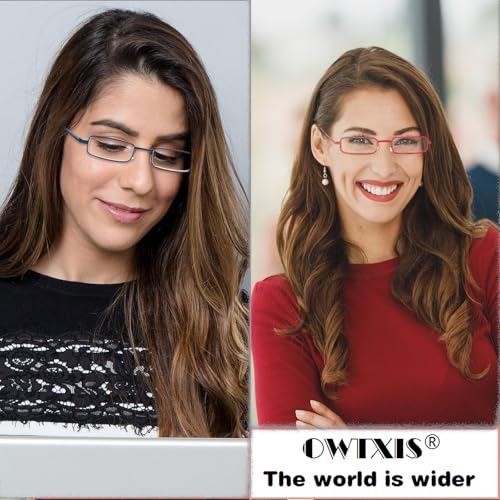 Image of Blue Light Blocking Reading Glasses - Slim Pocket Readers with Pen Clip Case Mini Lightweight Readers
