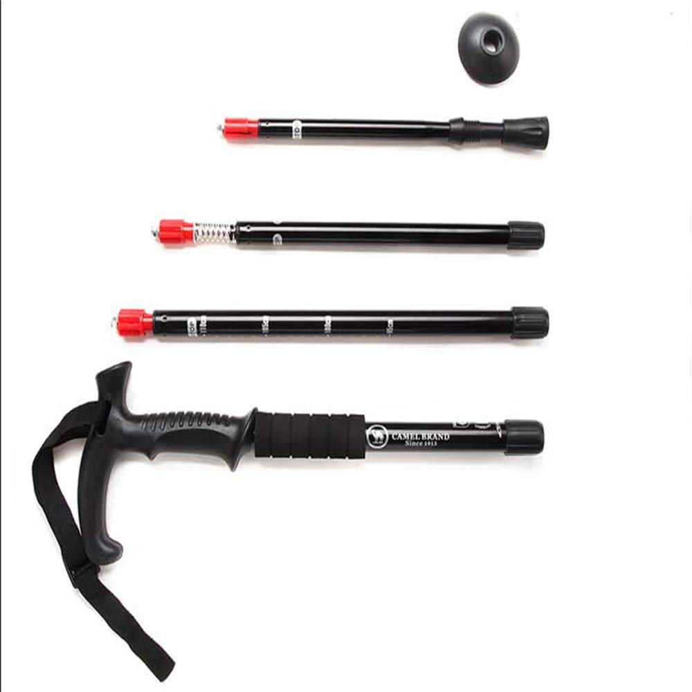GSP Bastones para Caminar Portátil Plegable Trekking Polo 5 Nudos Bastón para Caminar al Aire Libre Bastón para Caminar Escalada Montaña Bastón telescópico Aluminio Ligero