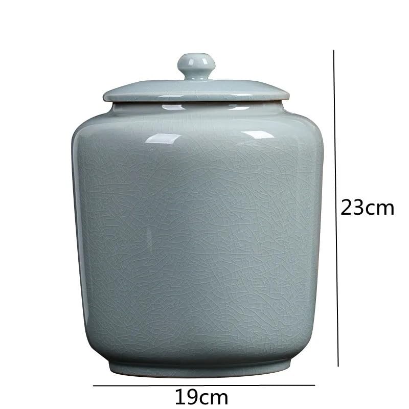 Caja de té Sellada Lata de té Grande, Tanque de Almacenamiento de cerámica, Caja de té Caddy, Tarro Sellado, contenedor de té, Organizador, Caja de Almacenamiento, Lata de té Tarro de té con Tapa (Co