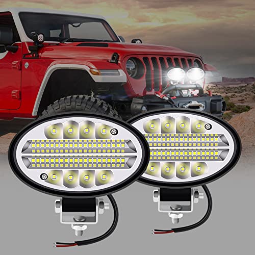 Lampe de brouillard de voiture blanche et ovale avec projecteur LED étanche 24V