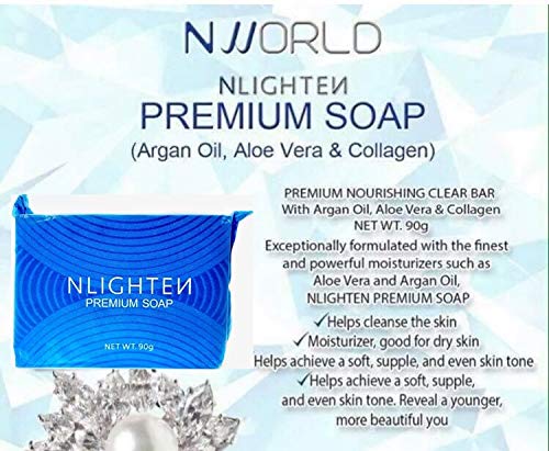 2 Pack Nworld Premium Nourishing Bar with Collagen,Argan Oil & Aloe Vera,90g