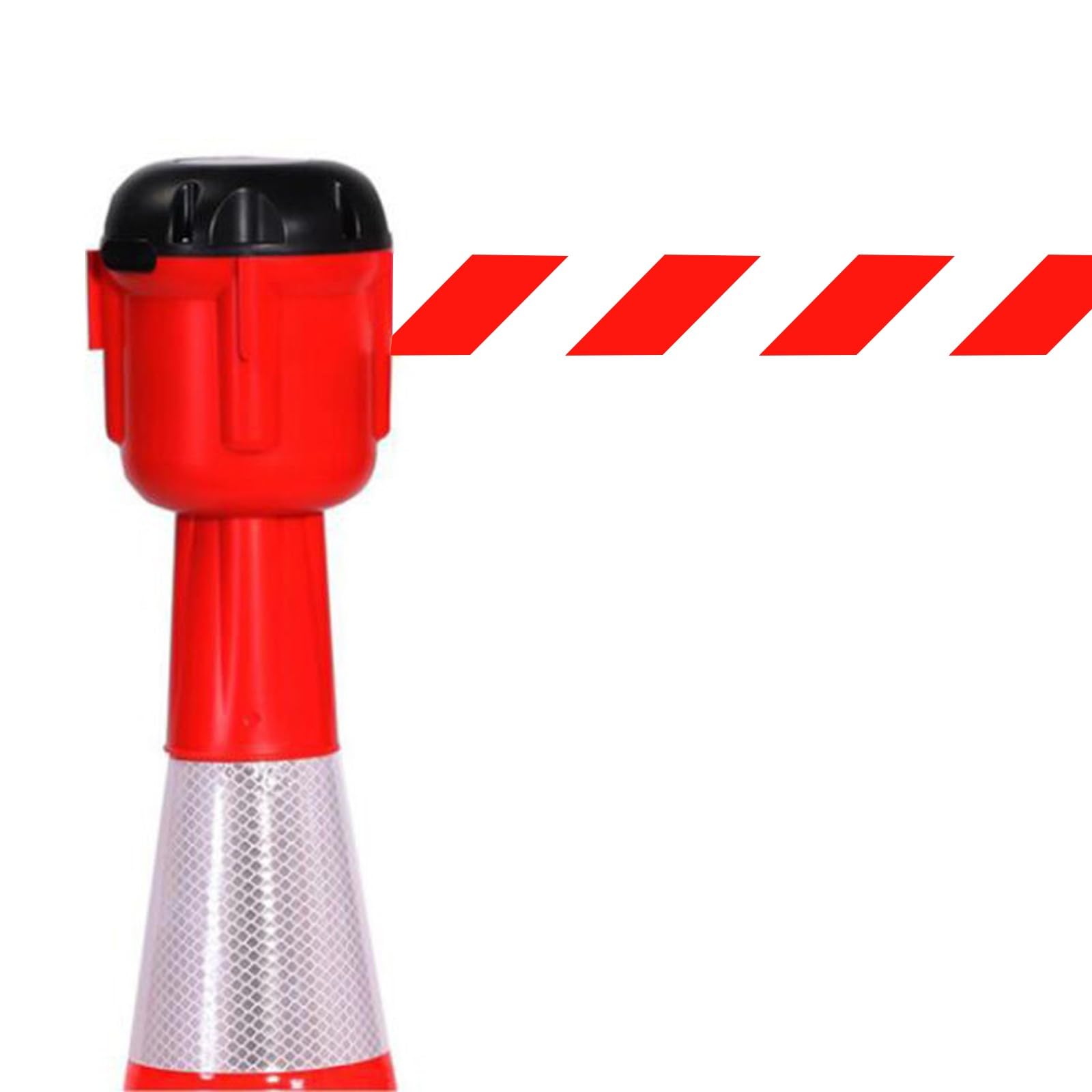 GTHTUHFD Red Retractable Belt Barrier With Cone Topper For Traffic & Crowd Control - 10M,10m/32.8ft