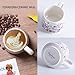 Topadorn Set of 2 Reusable 12 Oz Ceramic Coffee Travel Mug with Handle, Ceramic Cups Suitable for Coffee Lovers, Art Tea Mug for Men Women Office Work