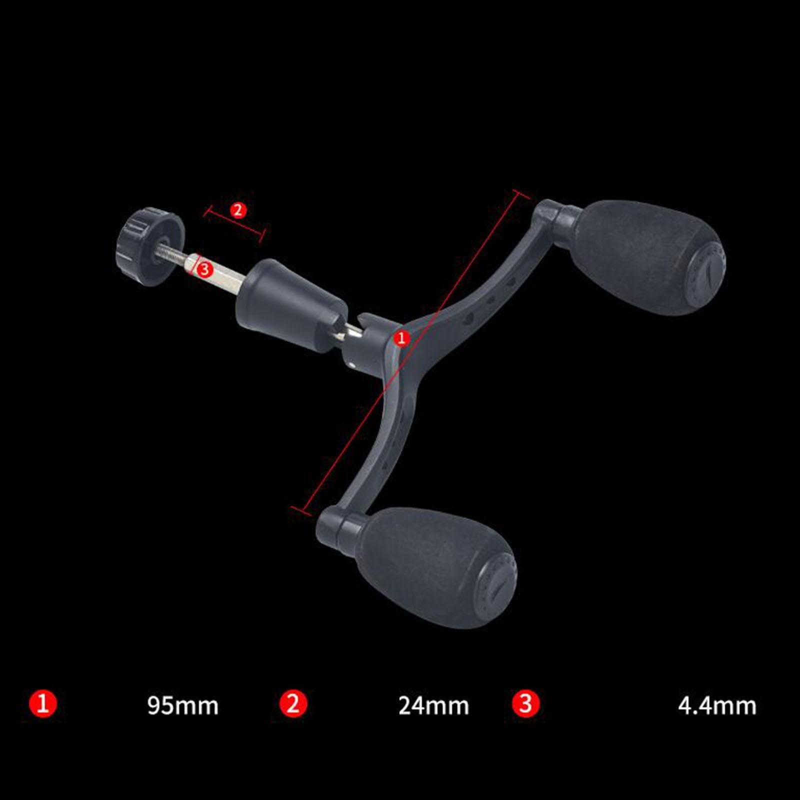 Menolana Double Rocker Arm Fishing Reel Handle, Rotary Knob, Power Handle Replacement, Crank Handle, Rocker Arm for 2000 4000