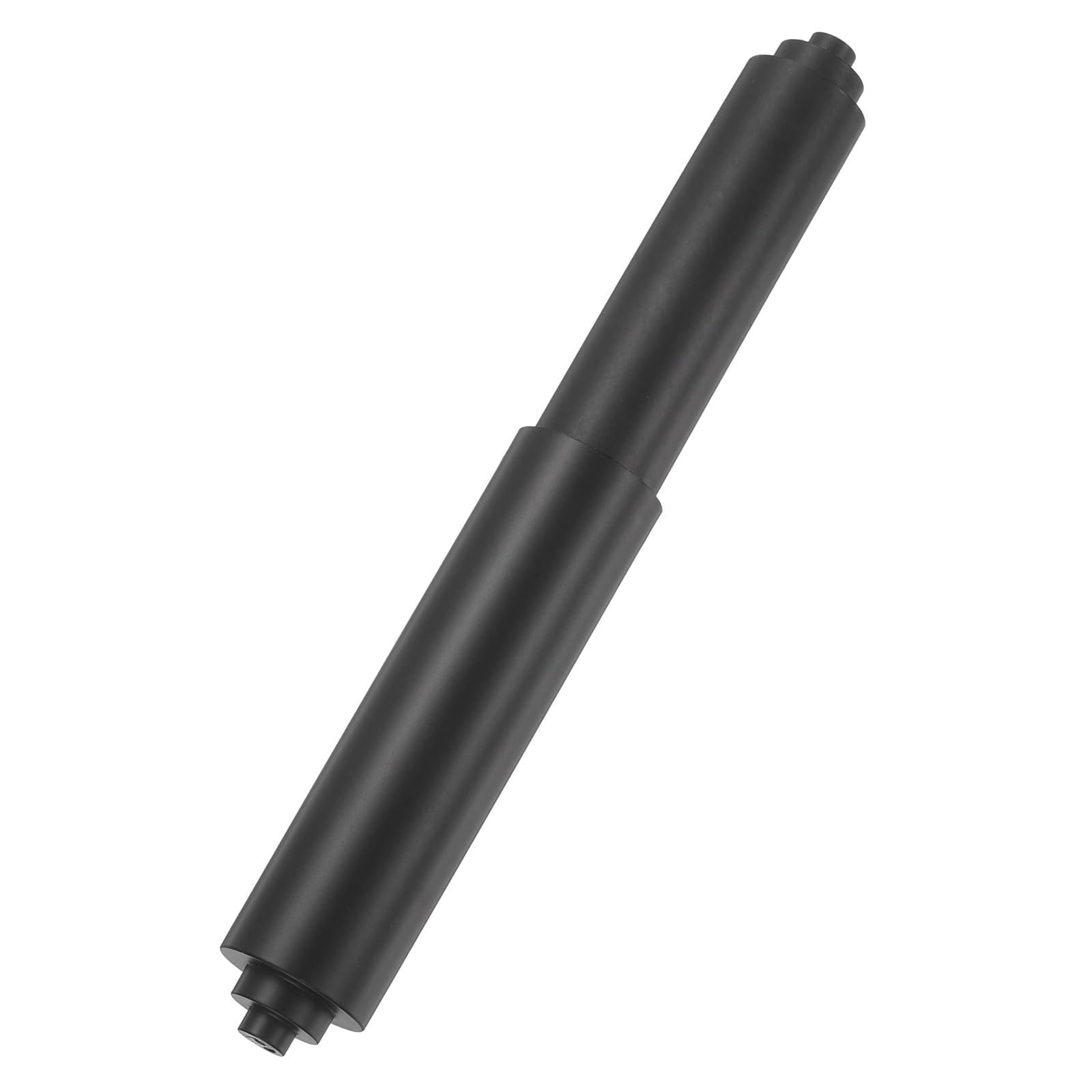 sourcing map 1PCS Toilet Paper Holder Roller, 4.6" to 7" Retractable Bathroom Tissue Roll Holder Toilet Paper Spring Rod Replacement Plastic for Washroom Bathroom, Matte Black