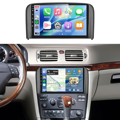 Radio para Volvo S80 1999-2006 con pantalla táctil 9 pulg miniatura 1