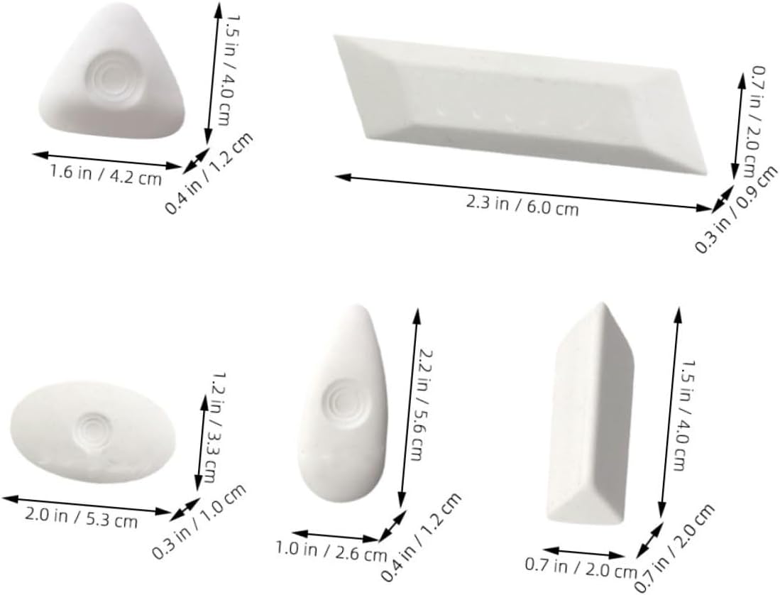 NUOBESTY 5pcs Art Erasers for Drawing Professional Sketching Eraser for Artists Students