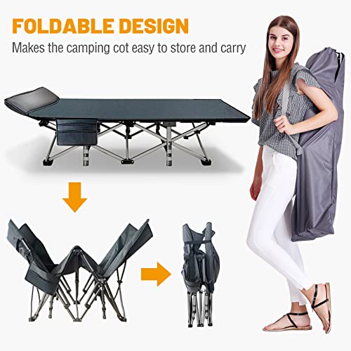 Folding Camping Cots For Adults, 2 Pack Heavy Duty Cot With Carry Bag, Portable Sleeping Bed For Camp Office Use Outdoor Cot Bed For Traveling #TOP6
