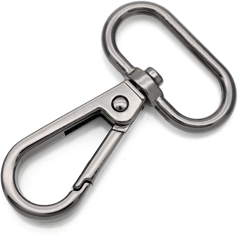 CRAFTMEMORE Snap Hook Swivel Push Gate Lobster Clasps Fashion Clips Purse Making FS10 Pack of 10 (Gunmetal, 1 Inch) - Image 3